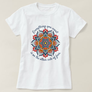 Inspiration Zitat Red Blue Mandala Dream Catcher T-Shirt