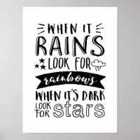 Inspiration Zitat suchen nach Star und Regenbogen