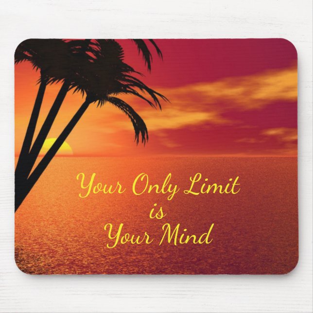 Inspiration Zitat Sunset Beach personalisieren Mousepad (Vorne)