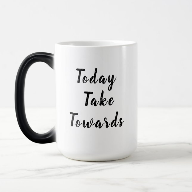Inspiration Zitat Tasse Design zu Inspiriert werde (Links)