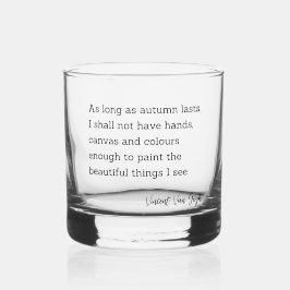 Inspiration Zitat Vincent Van Gogh Herbst Whiskyglas