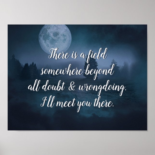 Inspiration Zitat, werde ich Sie dort treffen. Poster (Vorne)