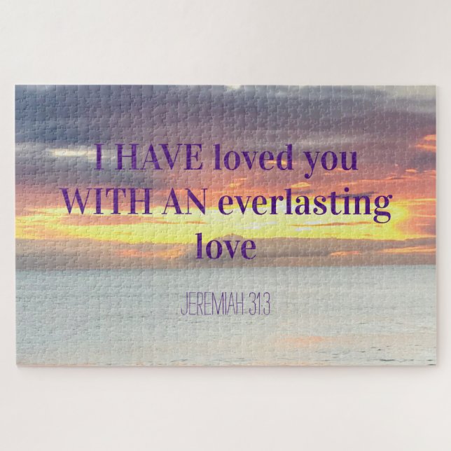 Inspiration Zitate Bible Verse Christlich Sonnenun Puzzle (Horizontal)