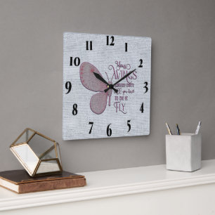 Inspiration/Zitate der Wall-Uhr Quadratische Wanduhr