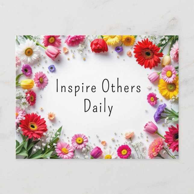 Inspiration Zitate Office Erfolg farbig Postkarte (Vorderseite)