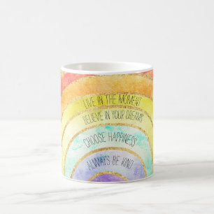 Inspiration-Zitate-Regenbogen Kaffeetasse