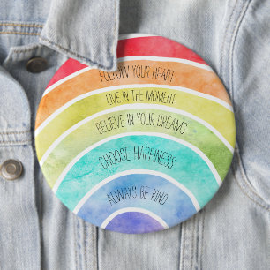 Inspiration Zitate Regenbogen personalisiert Button