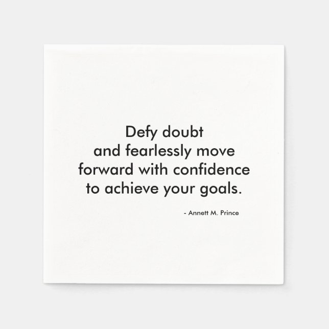 Inspiration Zitate White Cocktail Napkin Serviette (Vorderseite)