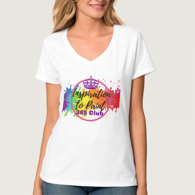 Inspiration, zum 365 von Verein-Logo-Damen V-Hals T-Shirt (Vorderseite)