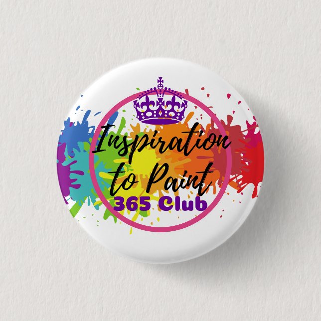 Inspiration, zum des 365 Verein-Farbspritzen-Logos Button (Vorderseite)