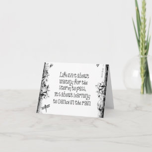 Inspiration zum Tanzen bei Regen Zitat Karte