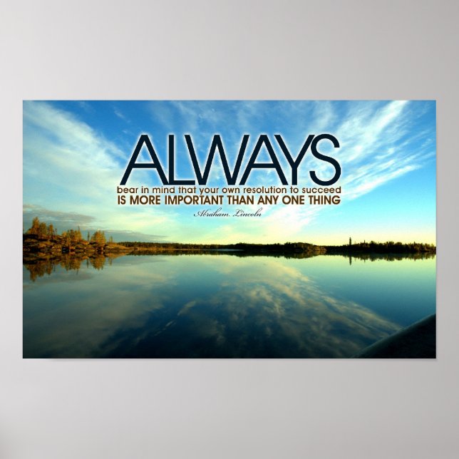 Inspirational Abraham Lincoln Poster (Vorne)