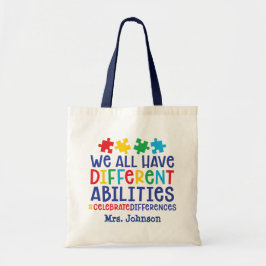 Inspirational Autism Teacher Personalized Tragetasche