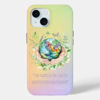Inspirational Bible Rainbow Floral Earth Hand Dove Case-Mate iPhone Hülle