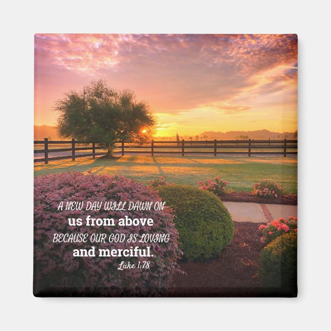 Inspirational Bible Verse "A New Day" Magnet (Vorne)