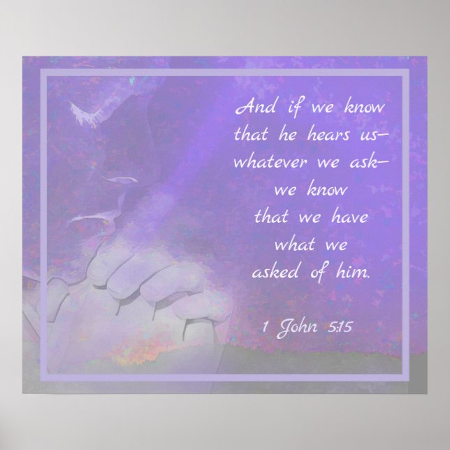 Inspirational Bible Verse Gebet John 5:15 Poster (Vorne)