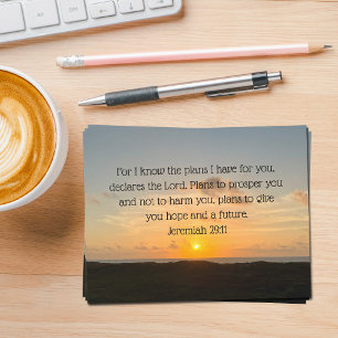 Inspirational Bible Verse Jeremiah 29:11 Kirche Mitteilungskarte