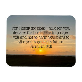 Inspirational Bible Verse Jeremiah 29:11 Sonnenauf Magnet