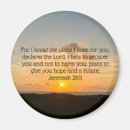 Inspirational Bible Verse Jeremiah 29:11 Sonnenauf Magnet