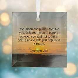 Inspirational Bible Verse Jeremiah 29:11 Weihnacht Ornament Aus Glas