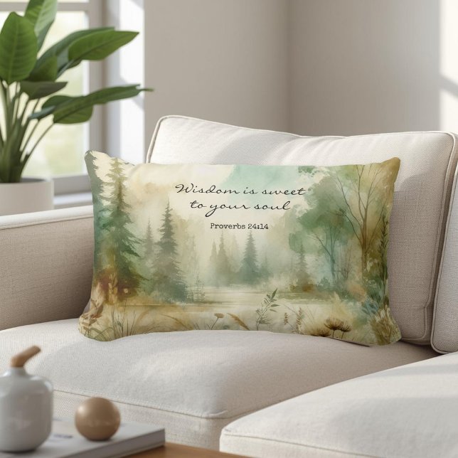Inspirational Bible Verse Proverbs 24:14 Nature Lendenkissen (Von Creator hochgeladen)