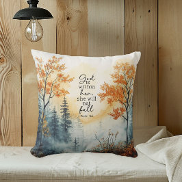 Inspirational Bible Verse Psalm 46:5 Autumn Pillow Kissen