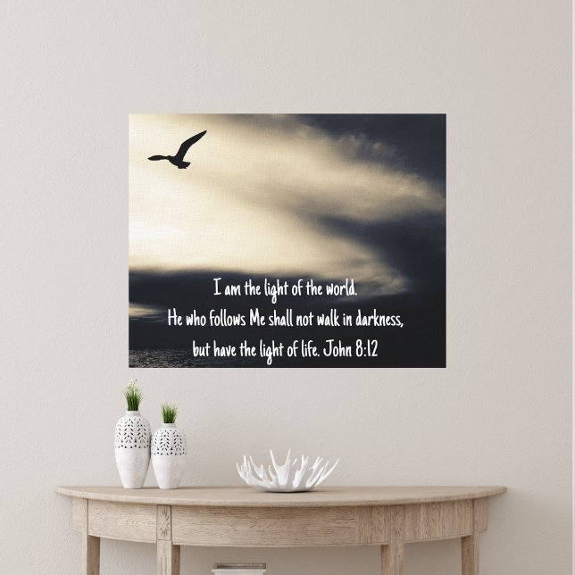 Inspirational Christian Art John 8 vs 12 Canvas Leinwanddruck (Inspirational Christian Art John 8 vs 12 Canvas )