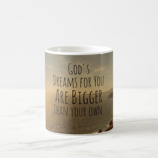 Inspirational Christian Quote God's Dreams for You Kaffeetasse (Mittel)