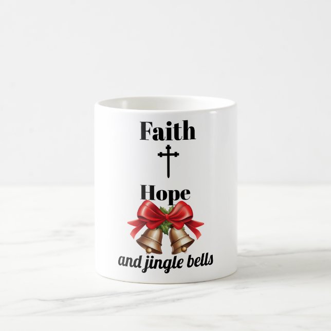 Inspirational Cross & Bells Mug Kaffeetasse (Mittel)