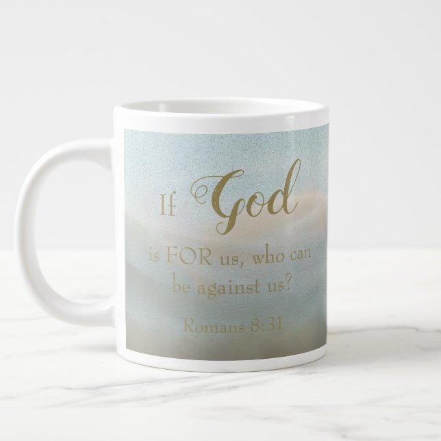 Inspirational Encouraging Christian Faith Quote Jumbo-Tasse (Links)