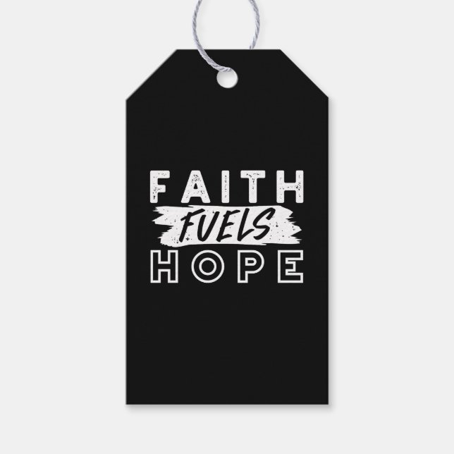 Inspirational Faith Quote – Faith Fuels Hope Geschenkanhänger (Vorderseite)