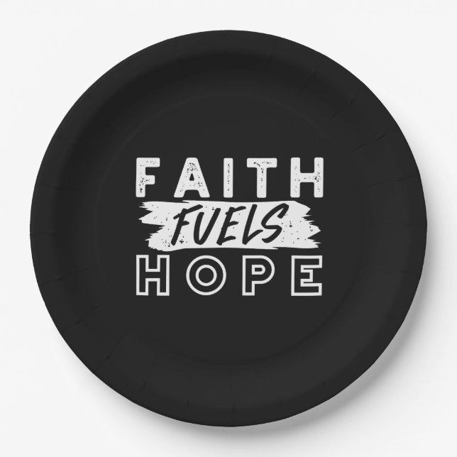 Inspirational Faith Quote – Faith Fuels Hope Pappteller (Vorderseite)