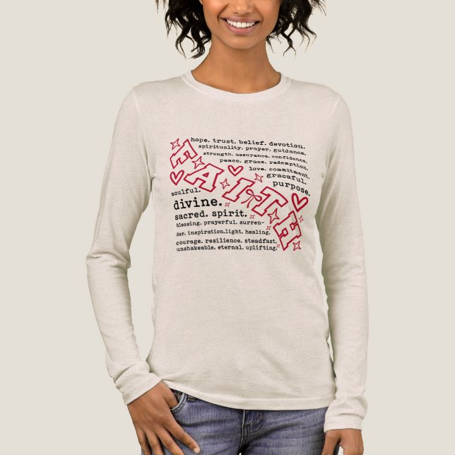 Inspirational Faith Words Tri-Blend Shirt (Vorderseite)