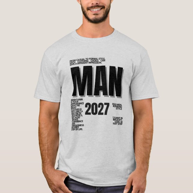 Inspirational Fashion Statement Typography Art T-Shirt (Vorderseite)