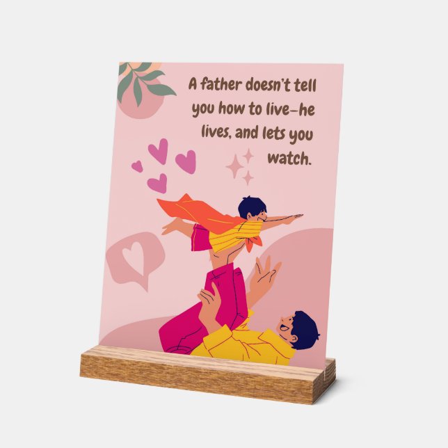 Inspirational Fathers Day Quote Acrylschild (Winkel)