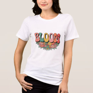 Inspirational Floral Typography T-Shirt Tri-Blend Shirt