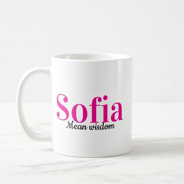 Inspirational Gift Personalized Name & Meaning Mug Kaffeetasse (Links)