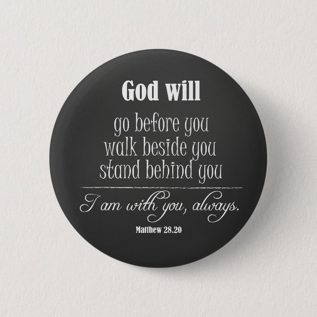 Inspirational God Will Quote with Bible Verse Button (Vorderseite)
