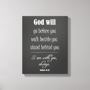 Inspirational God Will Quote with Bible Verse Leinwanddruck