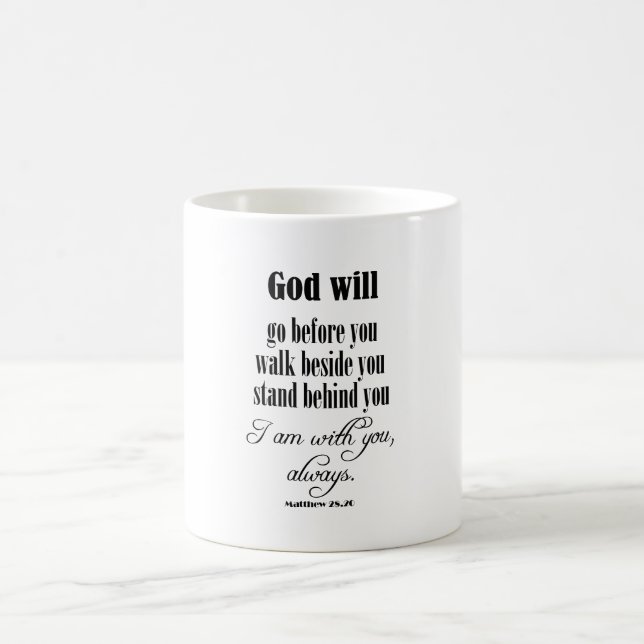 Inspirational God Will Quote with Bible Verse Tasse (Mittel)