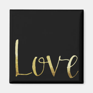 Inspirational Gold und schwarze bezaubernde Liebe Magnet