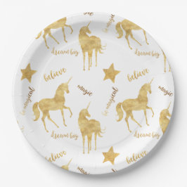 Inspirational Gold Unicorns Stars Pappteller