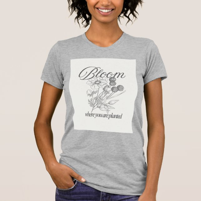 Inspirational Growth Quote Tee (Vorderseite)
