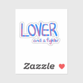 Inspirational Hand Drawn Blue and Pink Quote Aufkleber