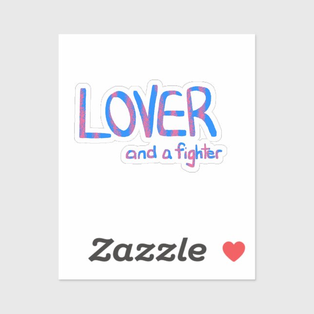 Inspirational Hand Drawn Blue and Pink Quote Aufkleber (Blatt)