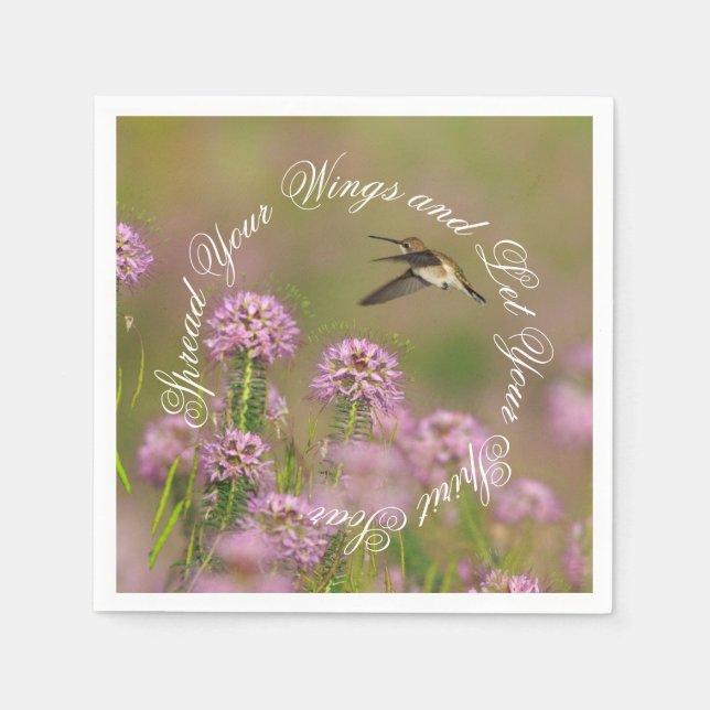 Inspirational Hummingbird Wings Serviette (Vorderseite)