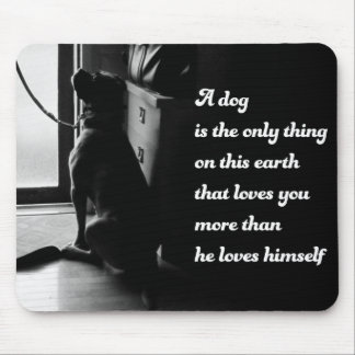 Inspirational HundeSchwarzweiss-Foto Mousepad