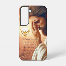 Inspirational Jesus Praying Gold Dove Religious Samsung Galaxy Hülle