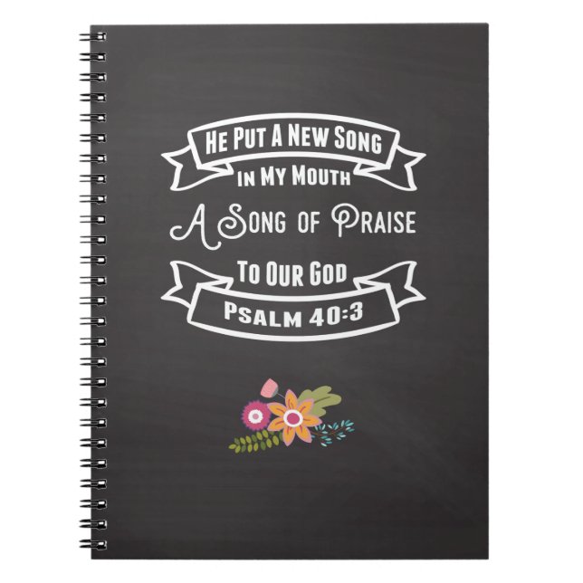 Inspirational Journal A New Song In My Mouth Notizblock (Vorderseite)