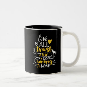 Inspirational Leben-Zitat-Liebe-Vertrauen Zweifarbige Tasse